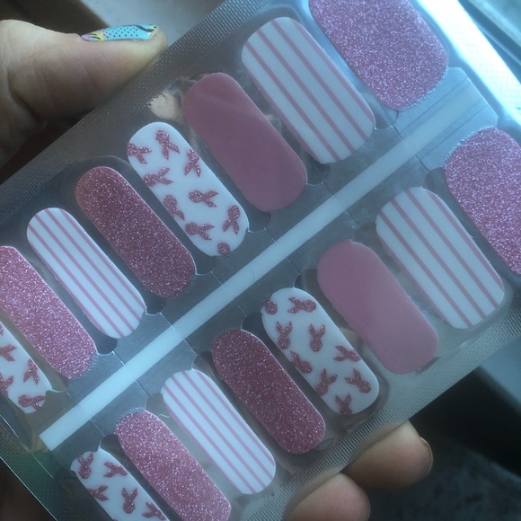 Other - 4 for $15 nail stickers- breast cancer awareness